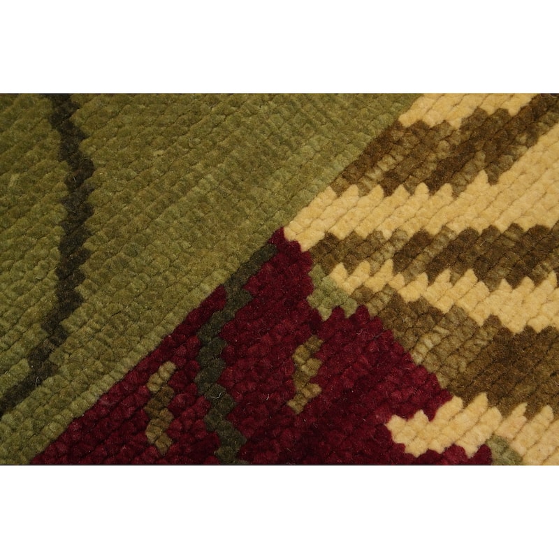 All-Over Floral Indian Area Rug 6x10 - 10' 1'' X 6' 5''