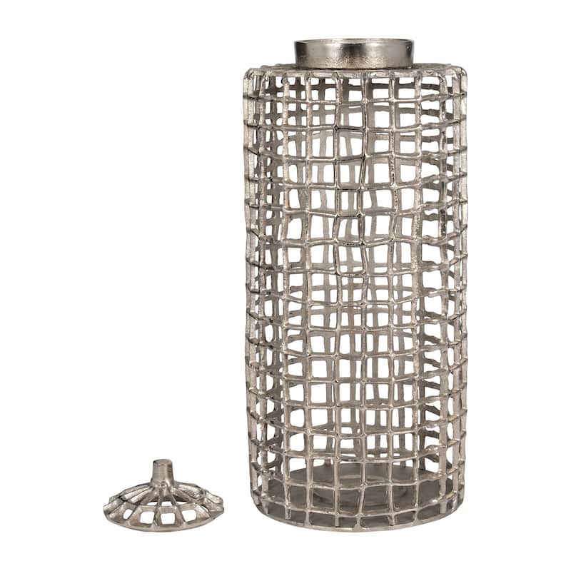 Sagebrook Home Metal Cylinder Lidded Jar