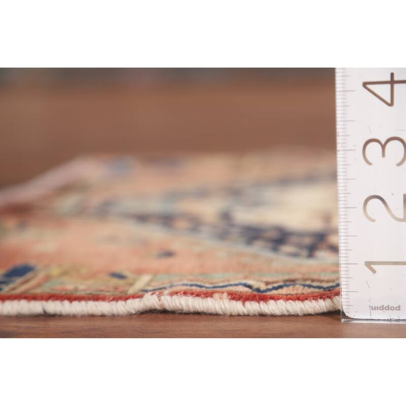 Geometric Abadeh Persian Vintage Square Rug Hand-Knotted Wool Carpet - 1'10" x 1'11"