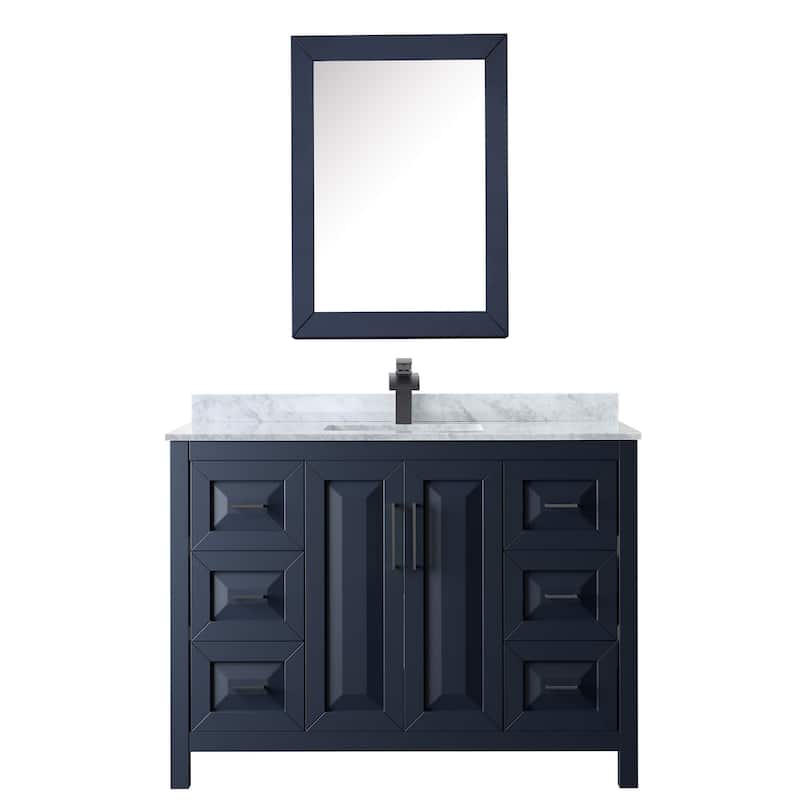 Wyndham Collection Daria 48" Free Standing Single Vanity Set with MDF