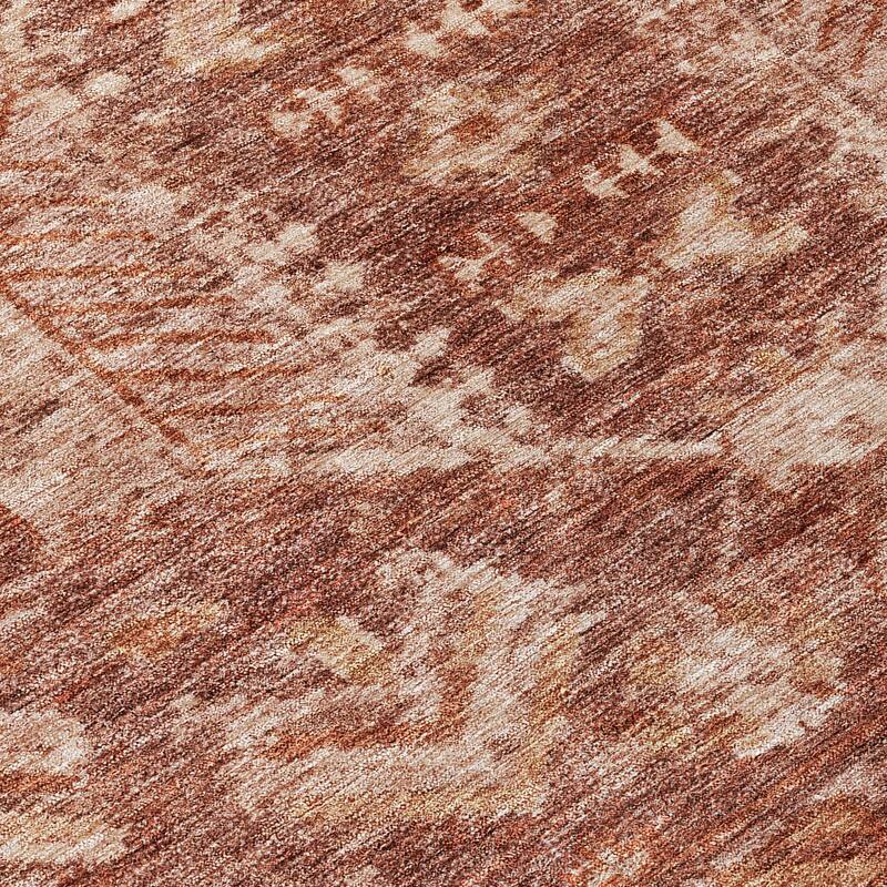 Machine Washable Indoor/ Outdoor Boho Traditional Chantille Rug