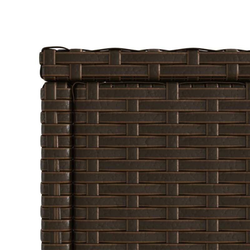 vidaXL Patio Side Table Outdoor Furniture Side Tea Coffee Table Poly Rattan - 10.8 x 22.8 x 21.7 in