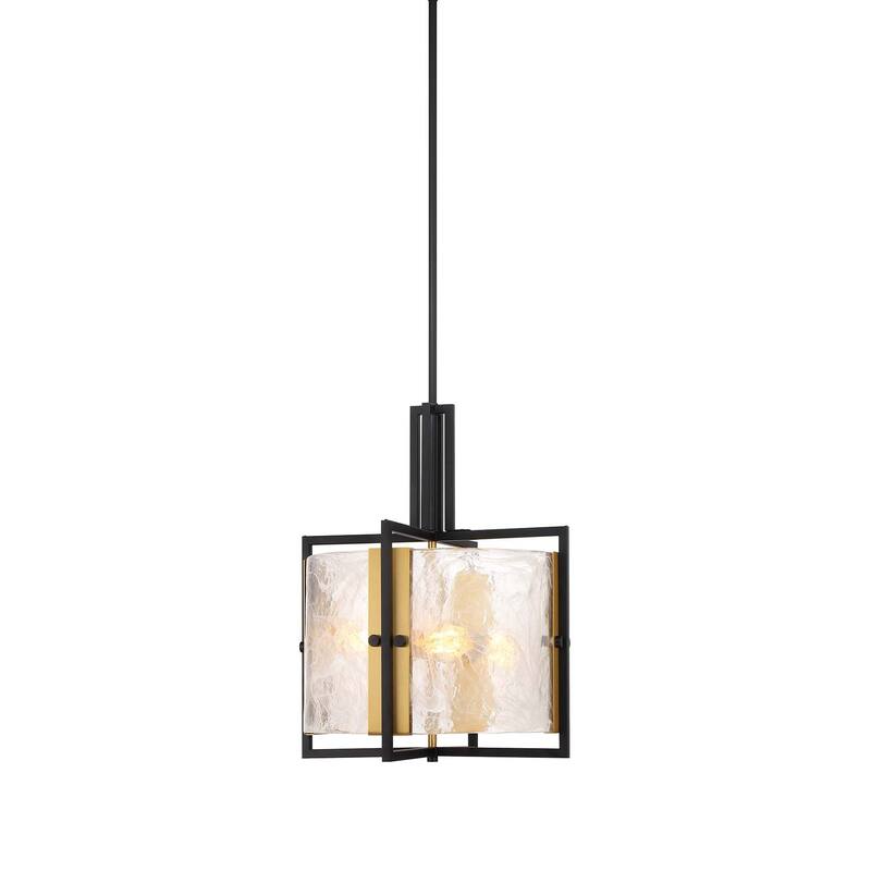 Savoy House 7-1699-3 Hayward 3 Light 16" Wide Pendant - Matte Black / Warm Brass