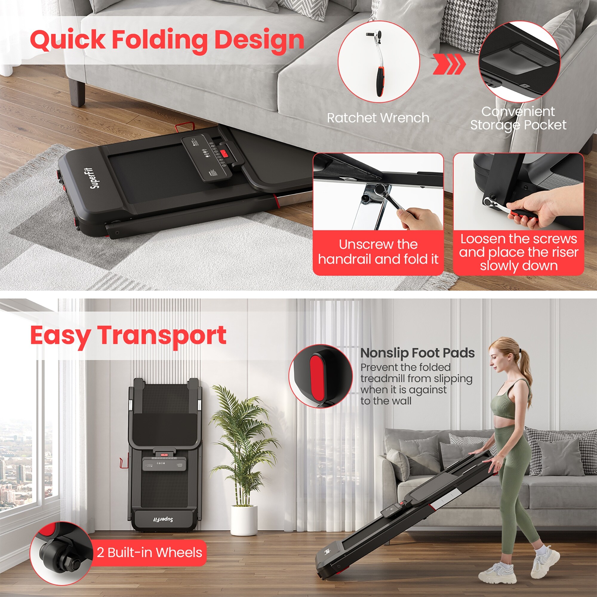 Fold down running machine deals