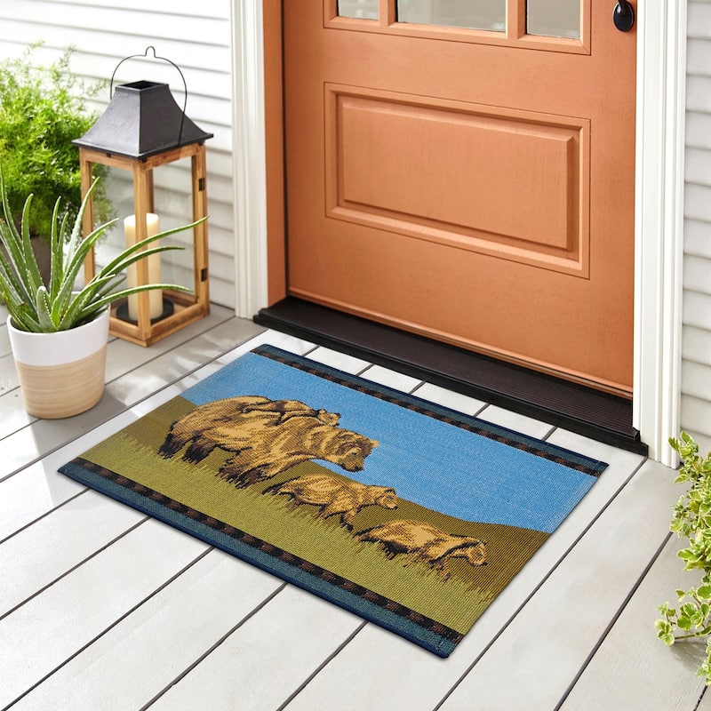 Liora Manne Esencia Bear Family Indoor/Outdoor Mat
