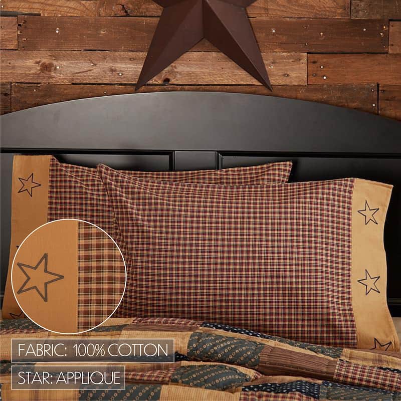 Patriotic Patch Pillow Case Set