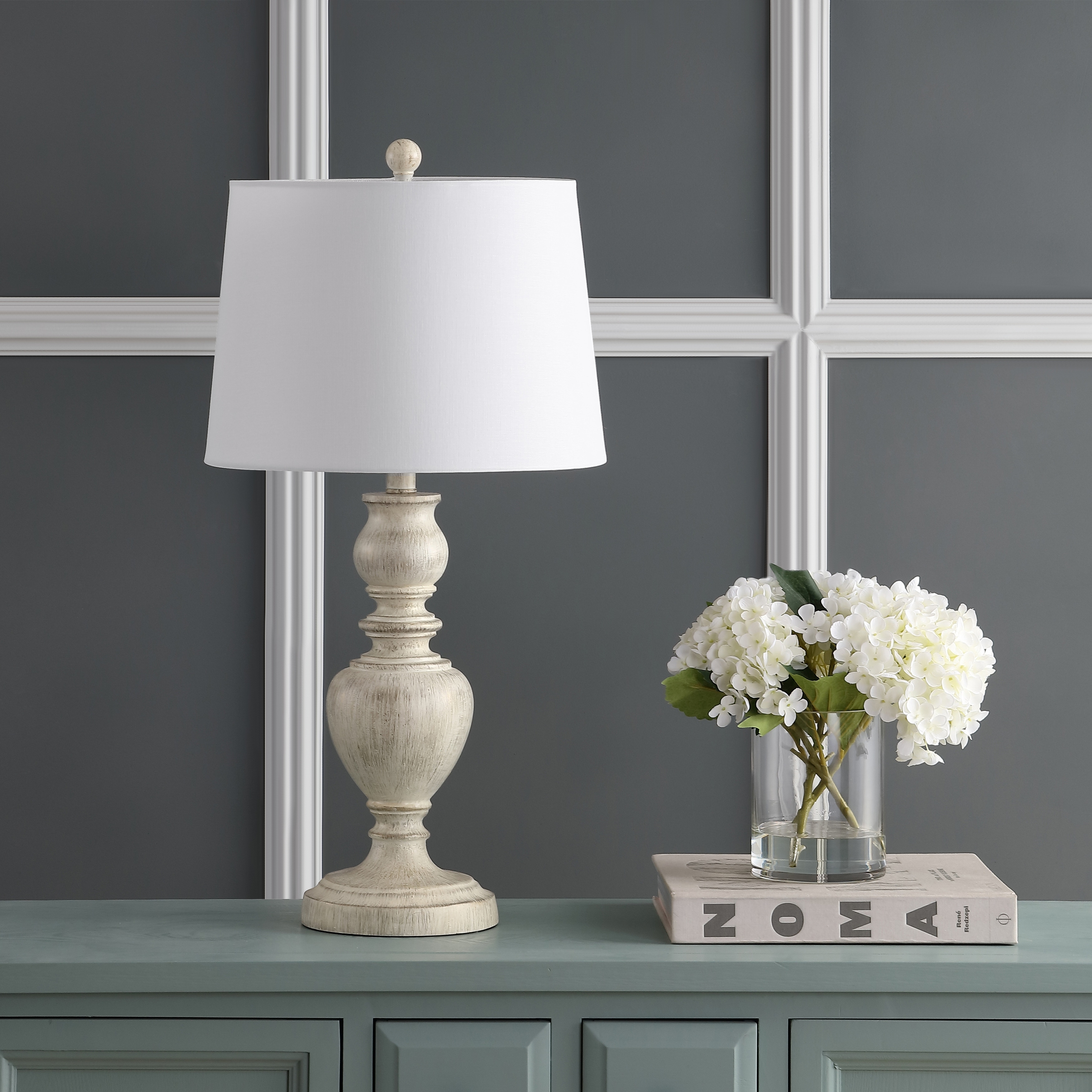 SAFAVIEH Lighting Zlate 28-inch White LED Table Lamp (Set of 2) - 14"x14"x27.5" - 14Wx14Dx28H