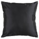 preview thumbnail 3 of 15, Artistic Weavers Decorative Chic 18-inch Square Solid Throw Pillow Cover with Poly Insert Black