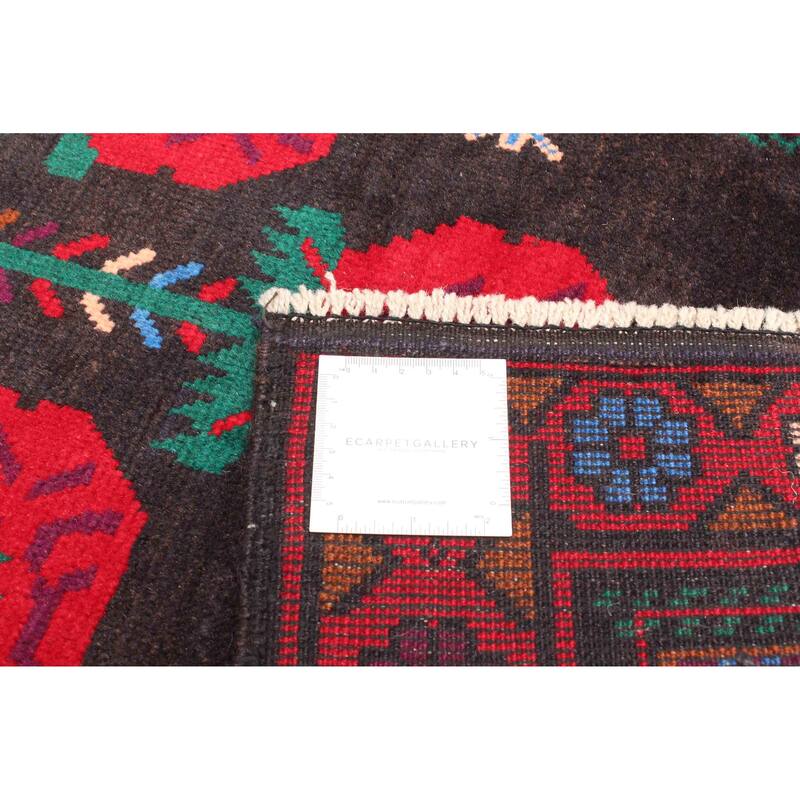 ECARPETGALLERY Hand-knotted Teimani Black Wool Rug - 2'9 x 4'8