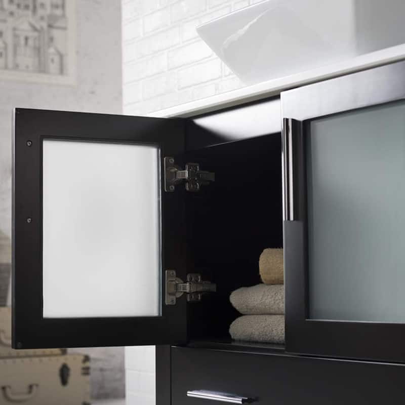 Blossom Sydney 42" Bathroom Vanity with Storage Side Cabinet & Mirrors