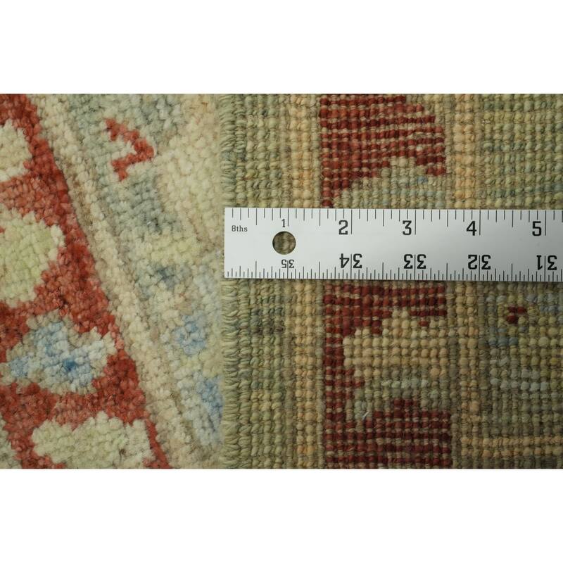 Handmade Wool Oushak Vegetable Dye Accent Rug, Medallion Geometric Carpet - 3' 0'' X 2' 0''