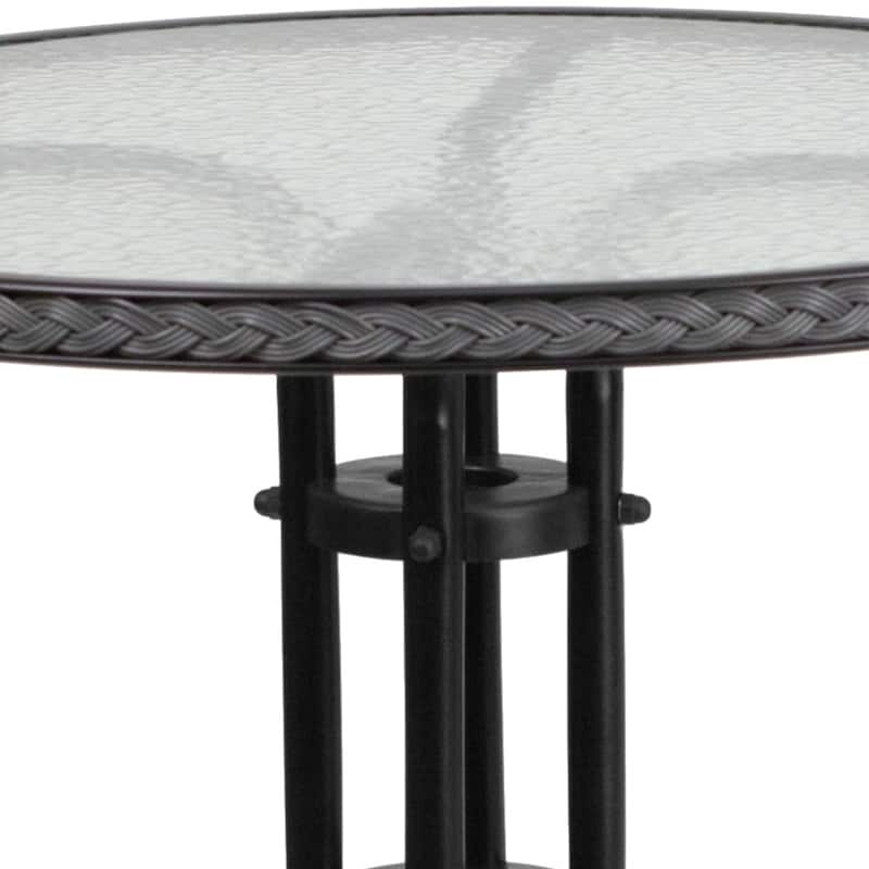 3-piece Outdoor Table/Chair Set - 28.75"W x 28.75"D x 28"H