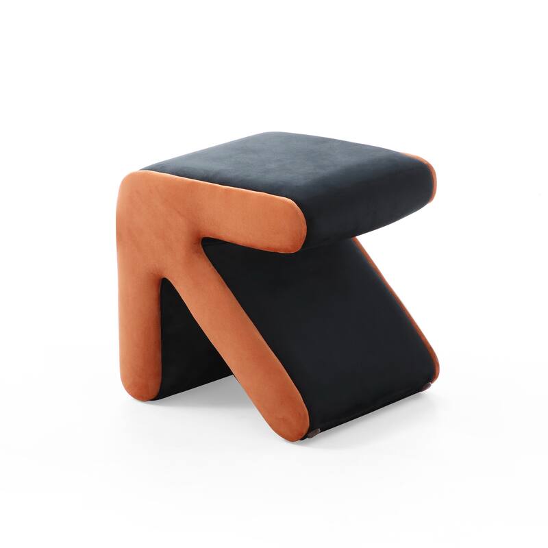 Velvet Sofa Stool Kids Stool Shoe Bench Footrest Footstool Multifaceted Stool Ottoman Coffee Table Arrow Design for Bedroom