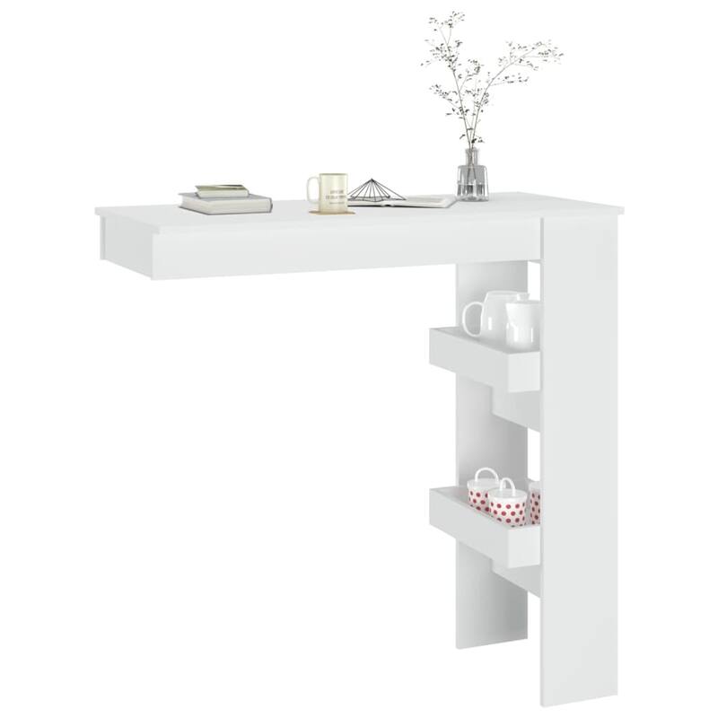 vidaXL Wall Bar Table Kitchen Bar Dining Table Computer Desk Engineered Wood - 40.2" x 17.7" x 40.7"