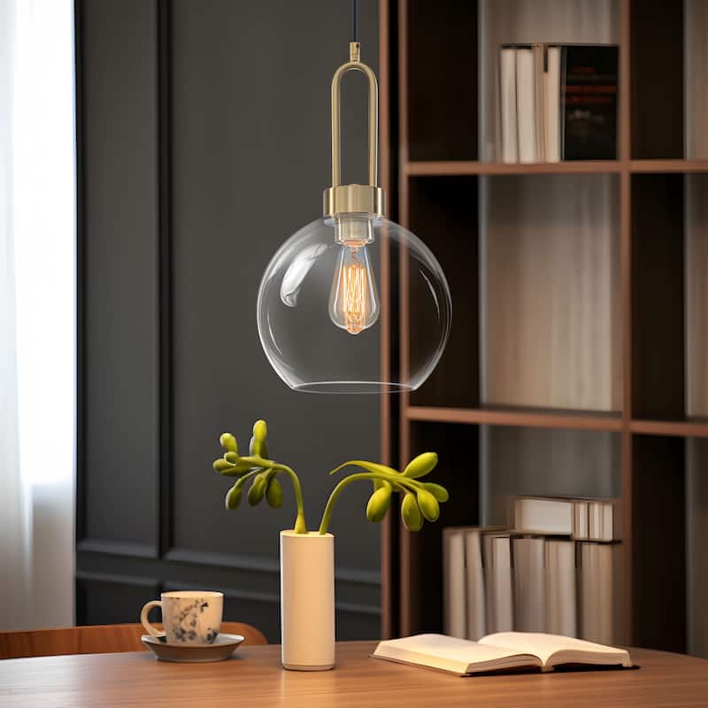 Starsky 1-Light Single Globe Clear Glass Pendant