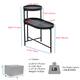 2-Tier End Table with Storage, Small Sofa Side Table with Metal Frame ...