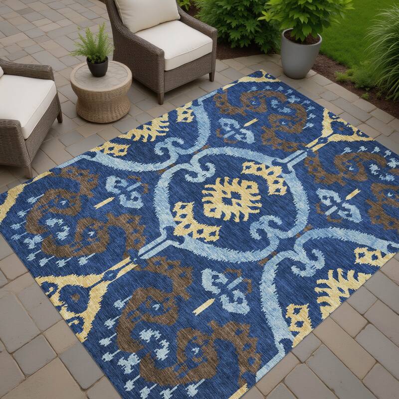 Machine Washable Indoor/ Outdoor Global Empire Chantille Rug