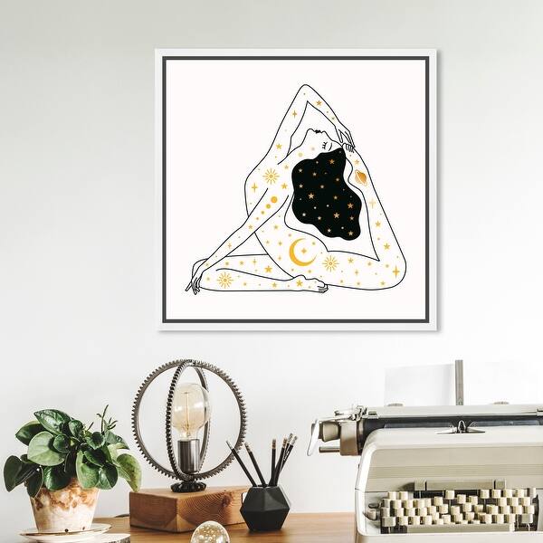 Oliver Gal 'Muse' Spiritual and Religious Black Wall Art Canvas Print