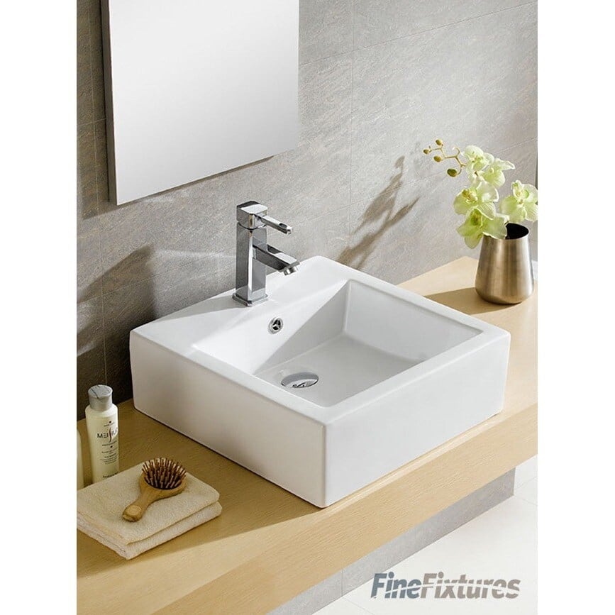 Fine Fixtures Ceramic 18.25-inch White Vessel Sink