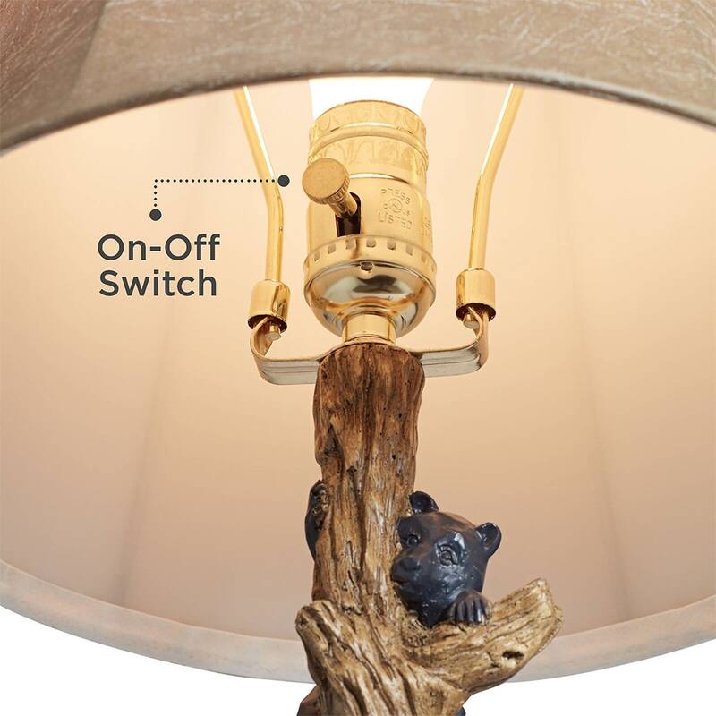 Bears Rustic Style USB Table Lamps Set of 2 - 22" x 11"