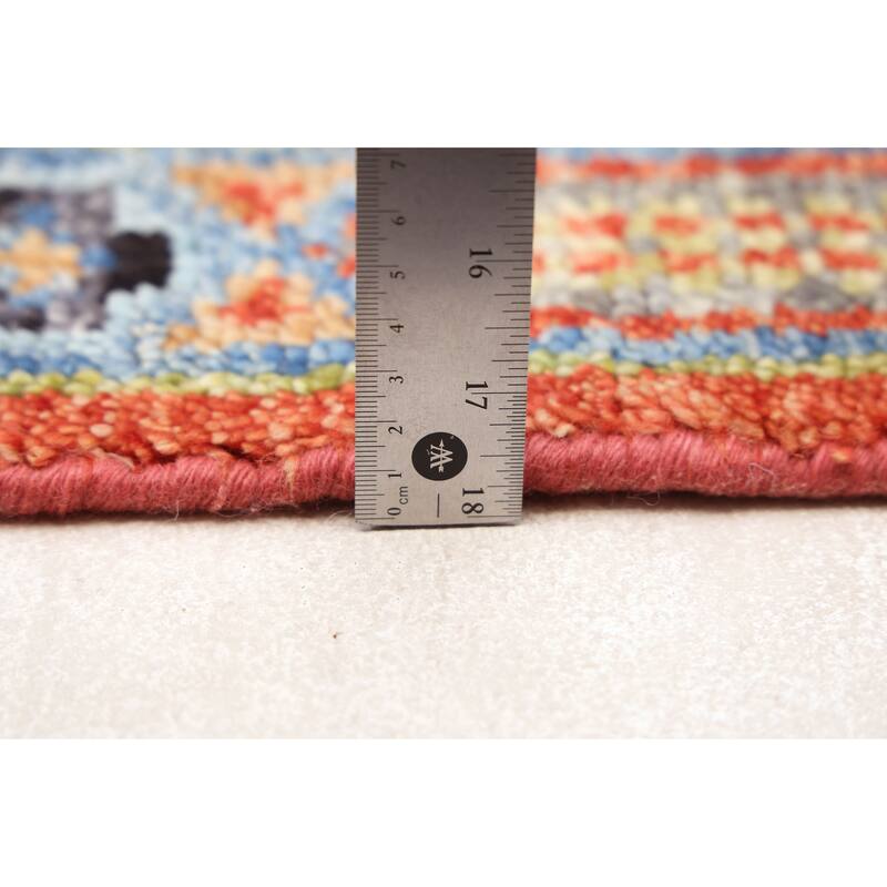 ECARPETGALLERY Hand-knotted Mamluk Light Red Wool Rug - 2'8 x 7'11