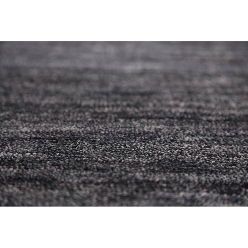 Charcoal Gabbeh Indian Area Rug Handmade Silk Carpet - 8'9" x 11'9"