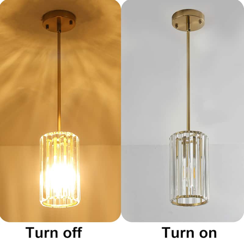 3-Pack Modern Crystal Pendant Lights for Dining Room, Bedroom, Foyer and Hallway