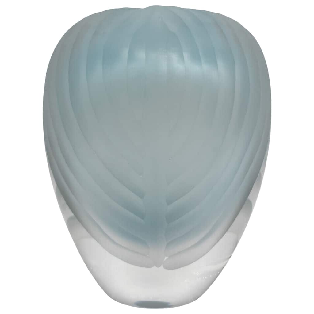 7" High Premium Contemporary Glass Vase in Light Blue