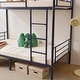 preview thumbnail 22 of 23, Iron Bed Bunk Bed with Ladder for Kids Twin Size White