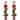 Set of 2 4 ft Pre-Lit Artificial Adorned Lamp Post with 50 Warm White LED Lights
