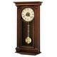 preview thumbnail 1 of 0, Howard Miller Brown Wood Grandfather-clock Style Chiming Wall Clock