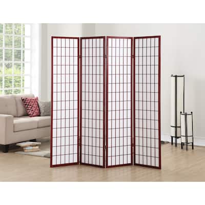 4 Panel Oriental Screen Room Screen Wall Divider for Room Separation Freestanding Partition Separators