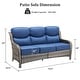 preview thumbnail 53 of 101, Outdoor Sofa with 6-Inch Thick Cushions Furniture for Porch