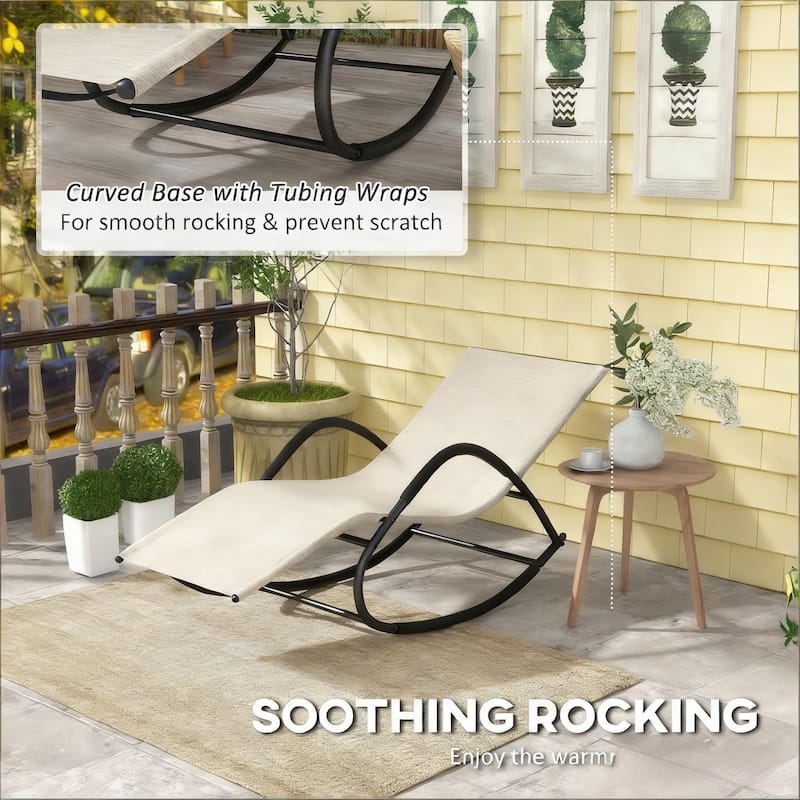GDFStudio - Adrian Zero-Gravity Outdoor Rocking Lounge Chair - Rocking Chair