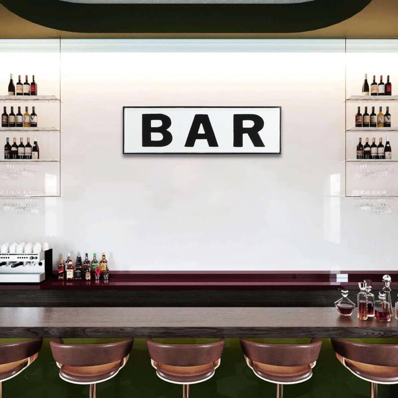 White Metal Bar Wall Sign On Sale Bed Bath & Beyond 36272326