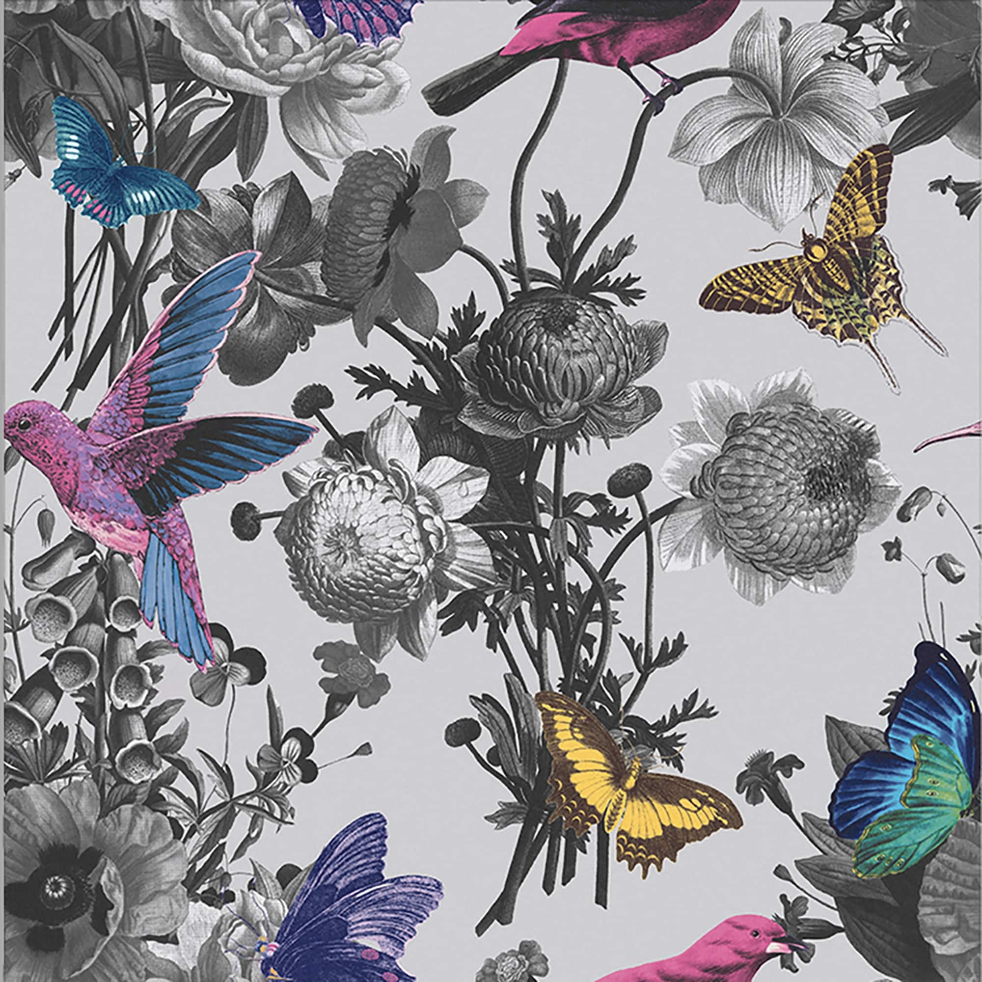 Jardin Grey Wallpaper