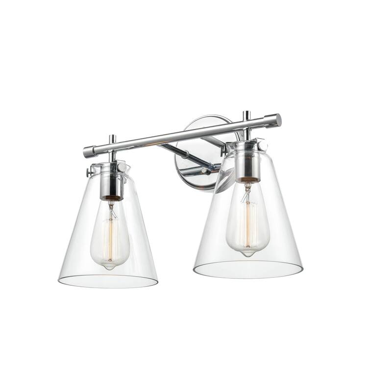 Millennium Lighting Aliza 2 Light Bathroom Vanity Fixture with Clear Glass Shades