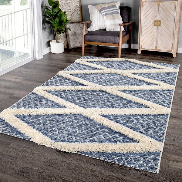 Shop Orian Four Corners Blue Area Rug 7 7 X 10 10 On Sale Overstock 29018225