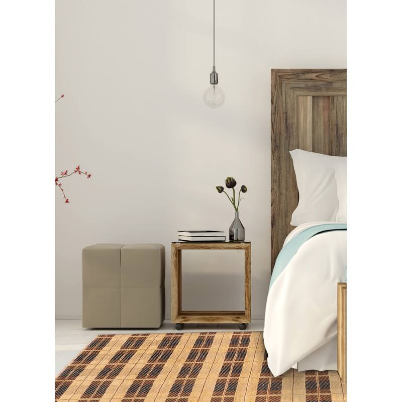 ECARPETGALLERY Hand-knotted Peshawar Ziegler Khaki Wool Rug - 4'0 x 6'2