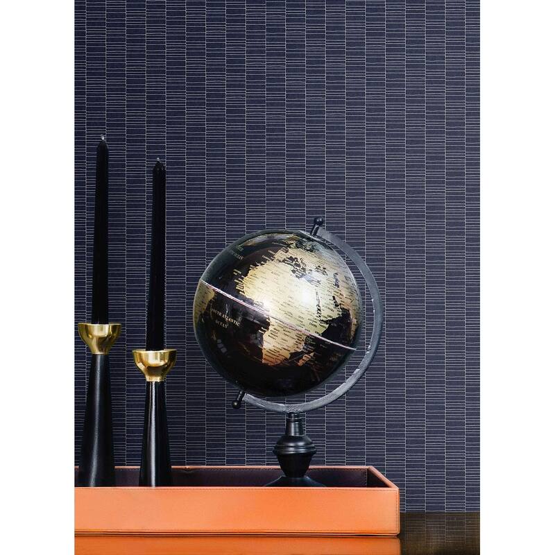 Seabrook Designs Deco Spliced Stripe Unpasted Wallpaper