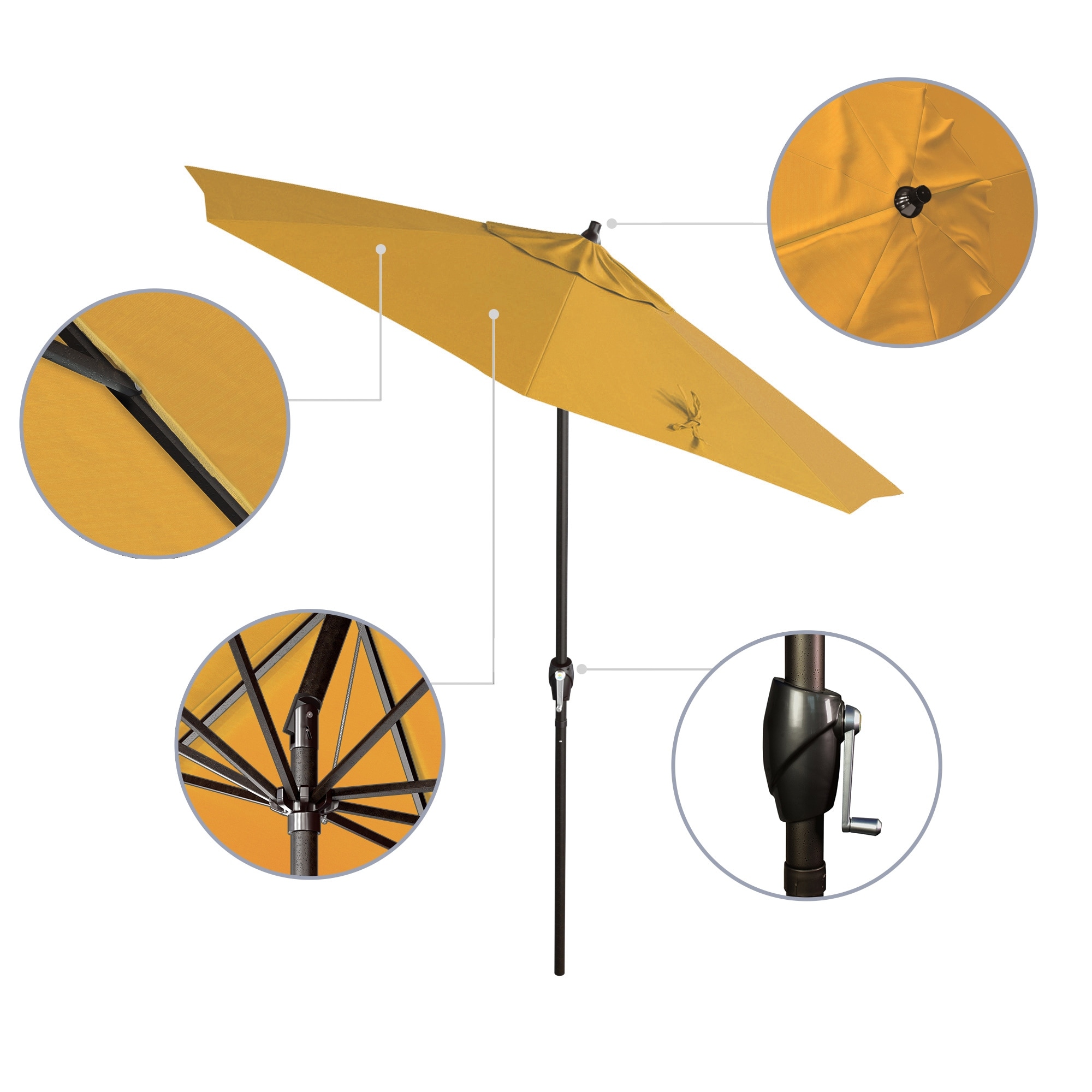 7.5 ft. patio half umbrella COBANA 7.5'by 4'Half Rectangular Outdoor for Patio, Balcony, Garden, Deck, Beige 1.5 inch (38 mm) Frame 7-1/2' Market Half Umbrella |