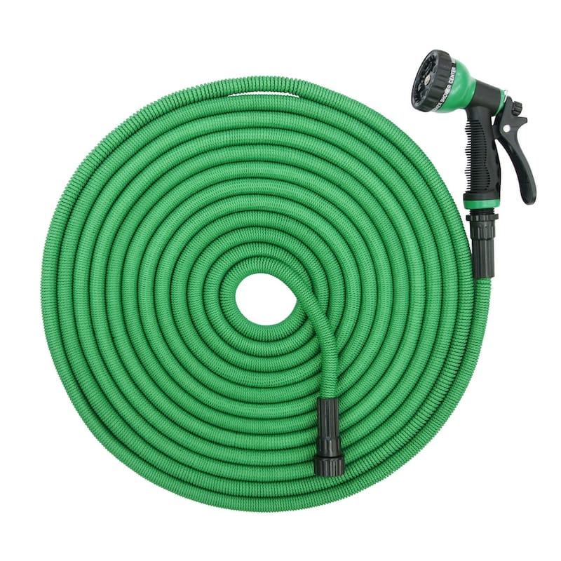 iLiving 50/75/100 Feet Patented Expandable Garden Hose - Heavy Duty, Extra Strong Connectors, with 9 Spray Nozzle - 100 Feet