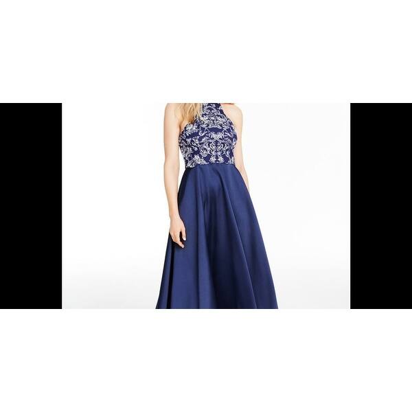 speechless glitter dress Junior's Halter High Low Blue Size 0 - Bed Bath & Beyond campaign:life-of-the-party-24