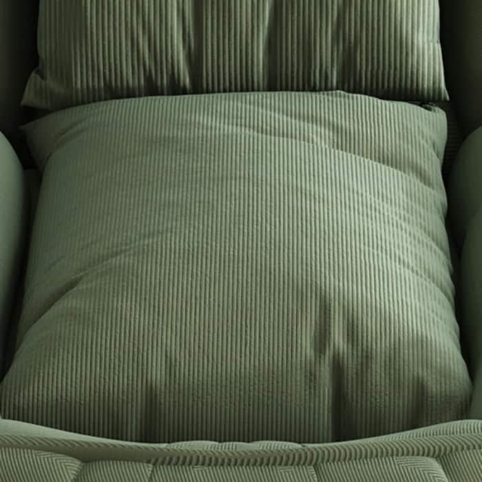 Upholstered Human & Dog Shared Sofa Bed, 5-Position Adjustable Foldable Lounger with Pillows
