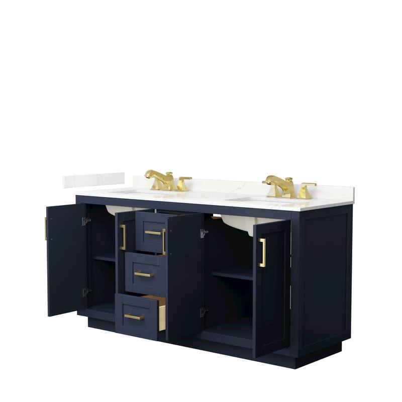 Miranda 66-inch Double Vanity, Quartz Top