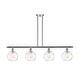 preview thumbnail 16 of 21, Innovations Lighting Ballston Athens Water Glass - 4 Light 48" Island Light Clear Water Glass/Polished Chrome
