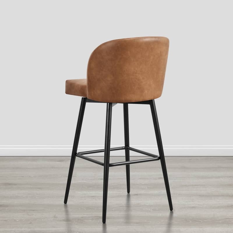 Charlotte Counter Height Swivel Barstool with Metal Legs Set