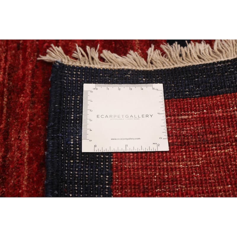 ECARPETGALLERY Hand-knotted Finest Peshawar Ziegler Red Wool Rug - 9'9 x 13'8