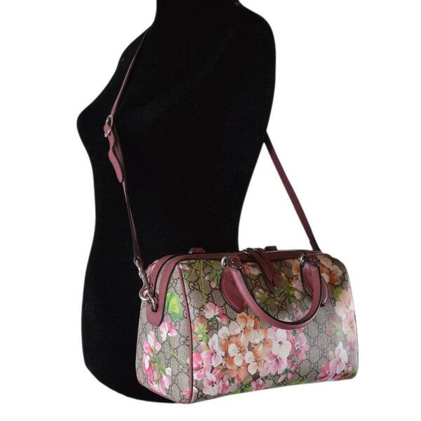 Shop Gucci Women S 409529 Small Gg Supreme Blooms Convertible