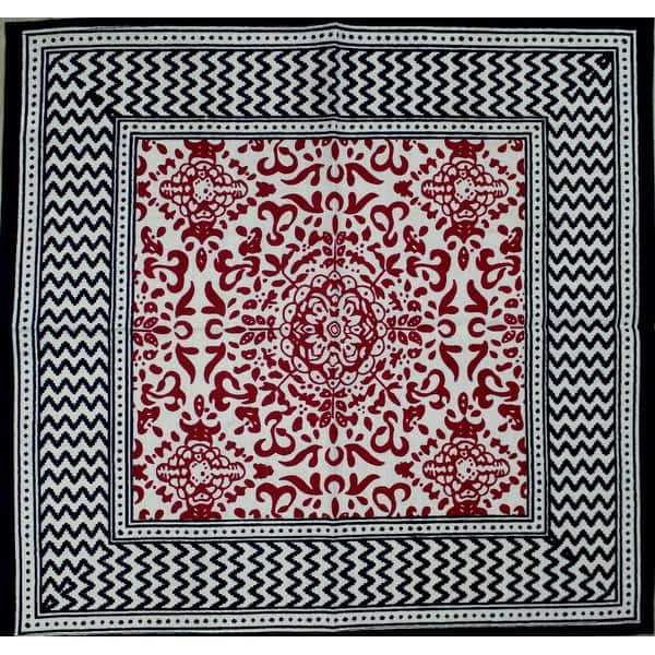 The Amore French Country Cotton Floral Table Napkin, Ebony Fern